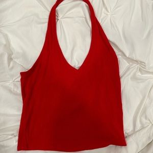 red halter top